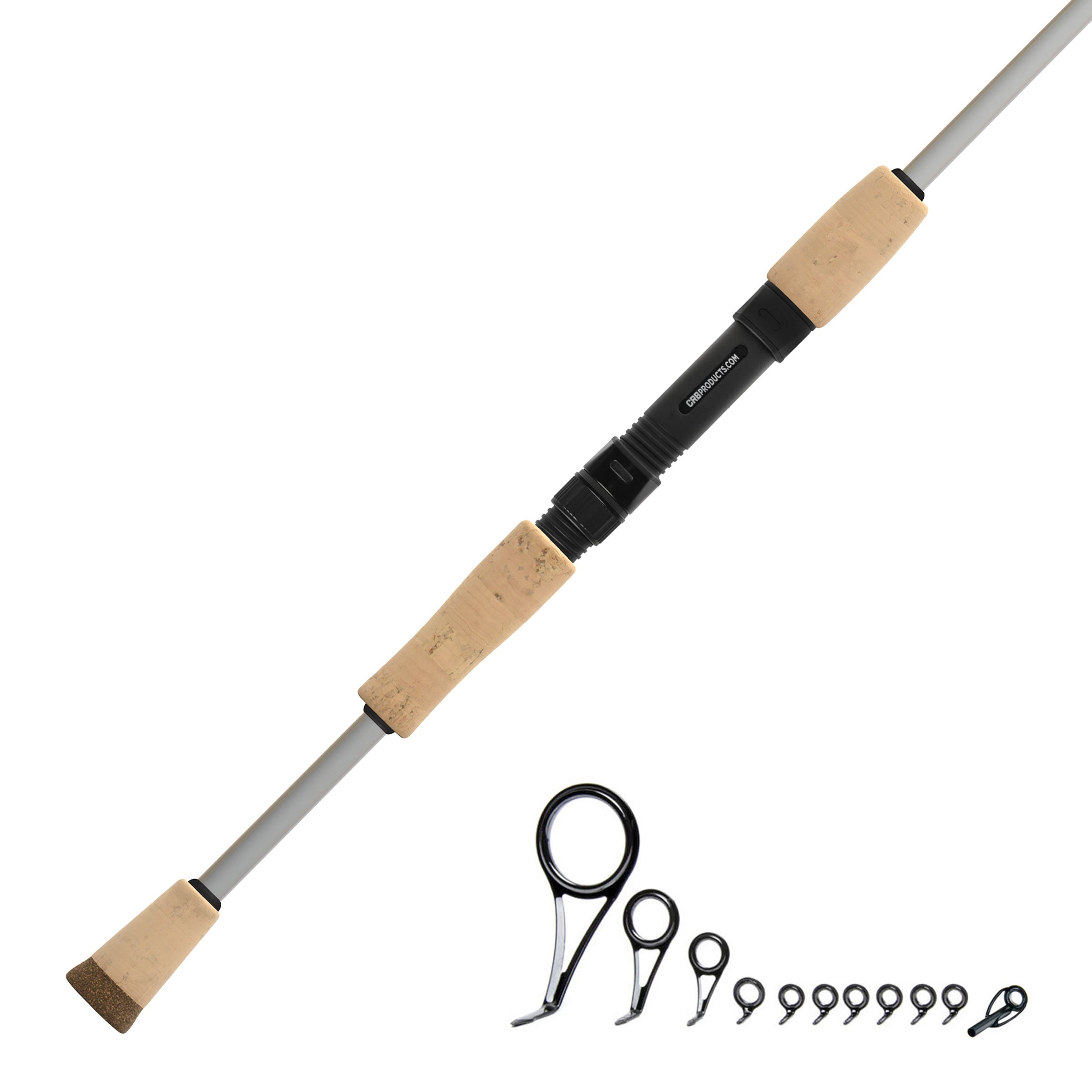 2x Fishing Rod Handle Composite Cork Handle Grip with Reel Seat 